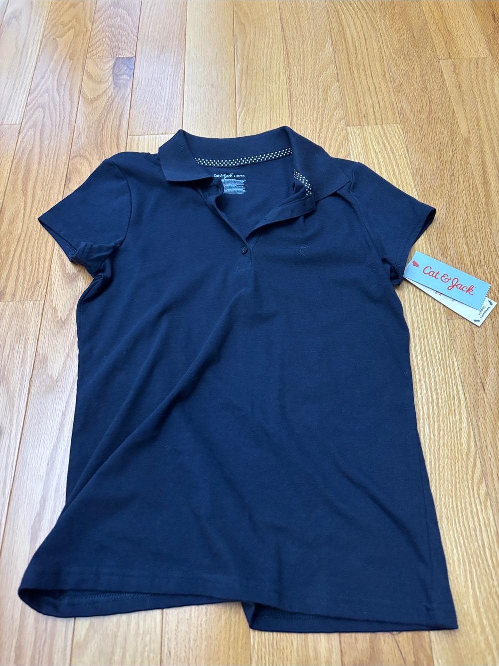 Cat & Jack Black Women's Polo Shirt